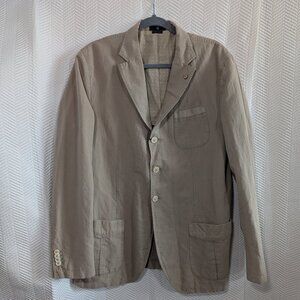 Massimo Dutti Men's Linen Blend Blazer Sport Coat Size 42 Quiet Luxury NWT